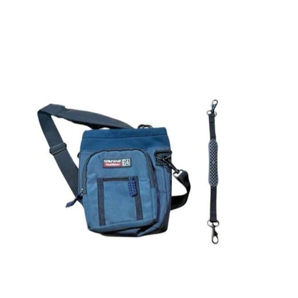 Wild Wolf Outfitters 64oz Water Bottle Holder Pouch Blue 64 Carrier Bag Trail - Picture 2 of 10